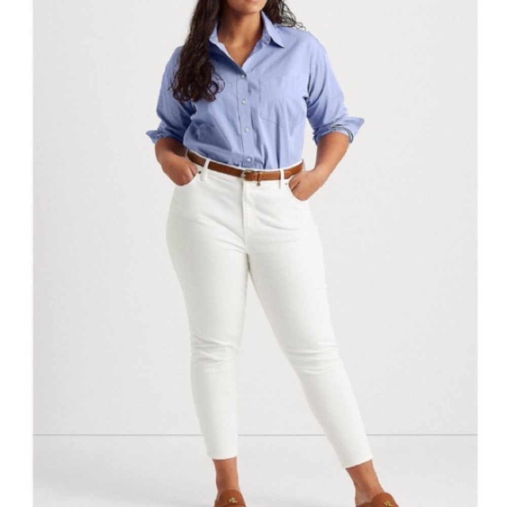LAUREN Ralph Lauren Women White Ankles Jeans | 16